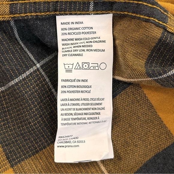 Prana Men’s Los Feliz Slim Fit Flannel Shirt - Picture 12 of 14